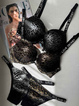 Premium VS Tiger Print Bra Set