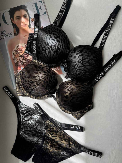 Premium VS Tiger Print Bra Set