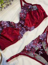 Silk Net Bra Set