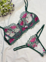 Spring Breeze Net Bra Set