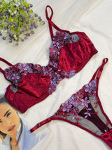 Silk Net Bra Set