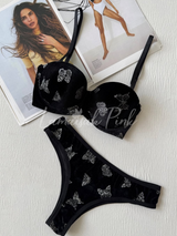 Shimmer Butterfly Bra Set