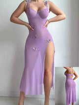 Princess Mesh Butterfly Long Gown