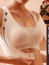Plain Seamless Cross Posture Correction Bra